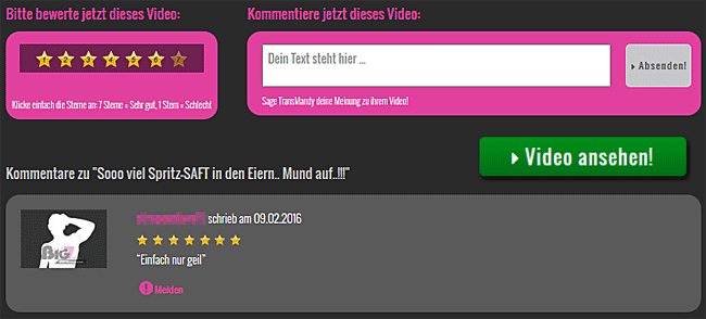 Amateurpornos bewerten mit Kommentar
